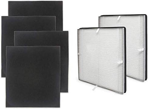 Fette Filter -Combo Pack of 2 True Hepa Filters and 4 Pre-Filters Compatible with Vornado Air Purifiers AC300, AC350, AC500, AC550, PCO200, PCO375DC, PCO575DC, PCO300 and PCO500# MD1-0023 & MD1-0022