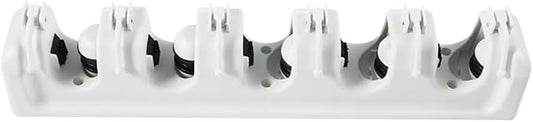 Cabilock Garage Wall Mount Broom Holder Ball Slots Hooks Mop Rack Umbrella Clip Storage Rack for Garden Tools