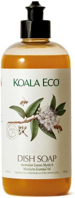 Koala Eco Dish Soap - with Australian Lemon Myrtle & Mandarin Essential Oil - 16oz