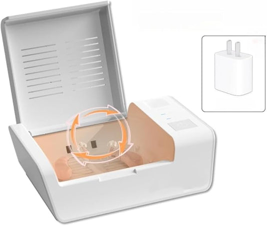 Hearing Aid Dryer Dehumidifier Compact Portable Device for Hearing Aids Cochlear Implants Earbuds and Wireless Headphones Fast Drying German Engineering Compatible with Most Brands