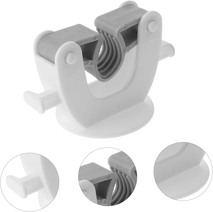 PRETYZOOM 2 Pack Self-Adhesive Mop and Broom Holders Wall Mounted Organizers for Bathroom and Kitchen No-Trace Mop Gripper Space-Saving Storage Rack