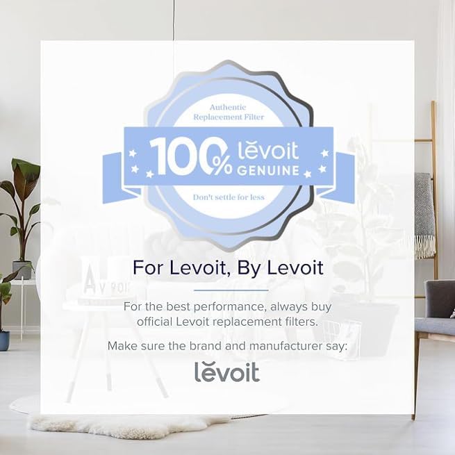 LEVOIT LV-H126 Air Purifier Replacement Filter, Genuine LV-H126-RF Air Filters, 3 Extra Pre-Filters, High-Efficiency Activated Carbon for Removal of Smoke, Odor, Allergens, Pollen, Black