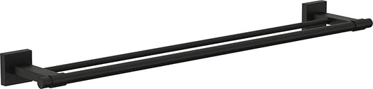 Franklin Brass Maxted (1-Pack) 24" Towel Rack for Bathroom, Matte Black Double Towel Bar for Bathroom Wall Towel Holder Rod Wall Mounted Bathroom Accessories MAX25-FB