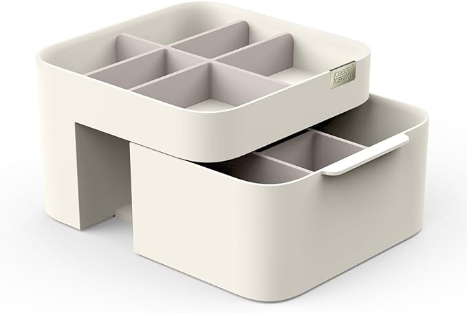 Joseph Joseph 75004 Viva Makeup Cosmetic Storage Organizer with Drawer, Medium, Shell