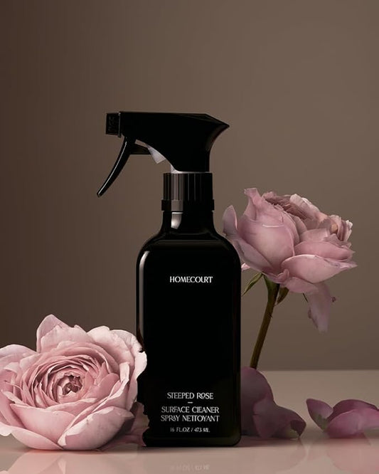 Homecourt All-Purpose Surface Cleaner Spray, Lifts Away Dirt, Smudges & Grease, For Bathroom, Kitchen & more, Clean Formula, Steeped Rose, 16 fl oz