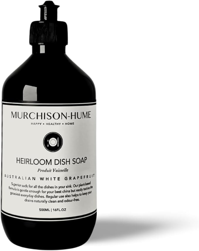 Murchison-Hume Natural Dish Soap – Plant-Based, Eco-Friendly Dishwashing Liquid – Tough on Grease, Non-Toxic & Safe for Sensitive Skin – 16 oz (Australian White Grapefruit)