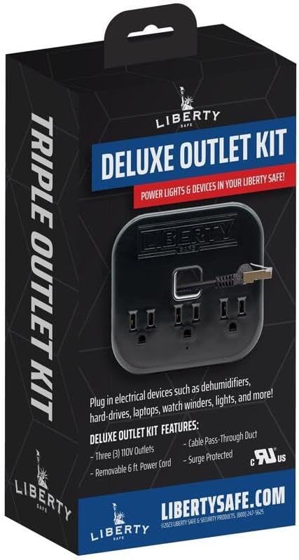 Liberty Safe Power Outlet Kit for Interior Safe Accessories with USB and Ethernet for Dehumidifiers and Lights