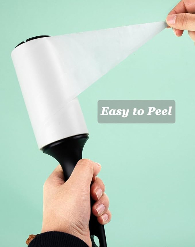 4.6 inch Giant Lint Roller Refills Compatible with Evercare Giant Lint Rollers and T Handle Lint Roller Extreme Stick Pet Hair Remover Adhesive Refills 5 Rolls 60 Sheets per Roll Total 300 Sheets