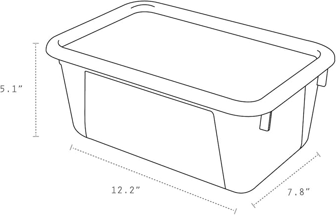 Storex Small Cubby Bins – Plastic Storage Containers for Classroom with Non-Snap Lid, 12.2 x 7.8 x 5.1 inches, Purple, (62411U05C) (Pack of 5)