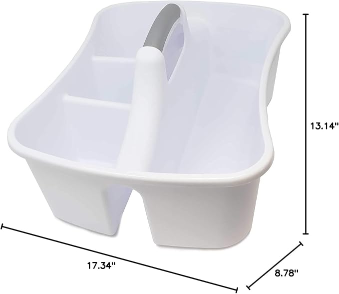 LavoHome Bath Kitchen Divided Compartment Caddy Storage Sink Organizer Janitors Bucket Cleaning Storage Holder Shower Supplies Cabinet Container