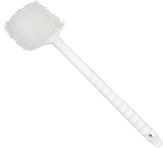 SPARTA 4050000 Nylon Utility Scrub Brush, Cleaning Brush, Utility Brush With Hanging Hole For Kitchen, Restaurant, Home , 20 Inches, White, (Pack of 12)