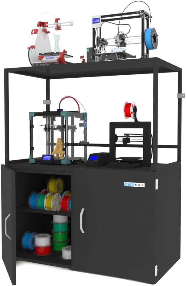 300L 3D Printer Filament Storage Cabinet with Dehumidifier | Industrial Sealed Dehumidifying Cabinet Holds 160 Rolls -Compatible with PLA/ABS/TPU (300L Black)