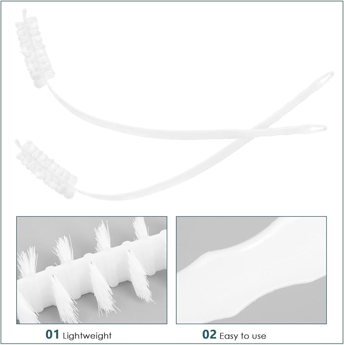 Luxshiny Washing Machine Cleaner Brush Set 2 Pcs Front Load Washer Drum Cleaning Brush with Soft Bristles and Flexible Slit for Effective Washer Dryer Accessories
