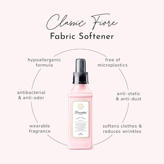 Laundrin Laundry Softener Classic Fiore, 2pk - Fabric Softener Liquid - Plant-Based Liquid Softener - Laundry Scent Boosters - Laundry Fabric Softener - Fabric Scent Softener, Health & Household