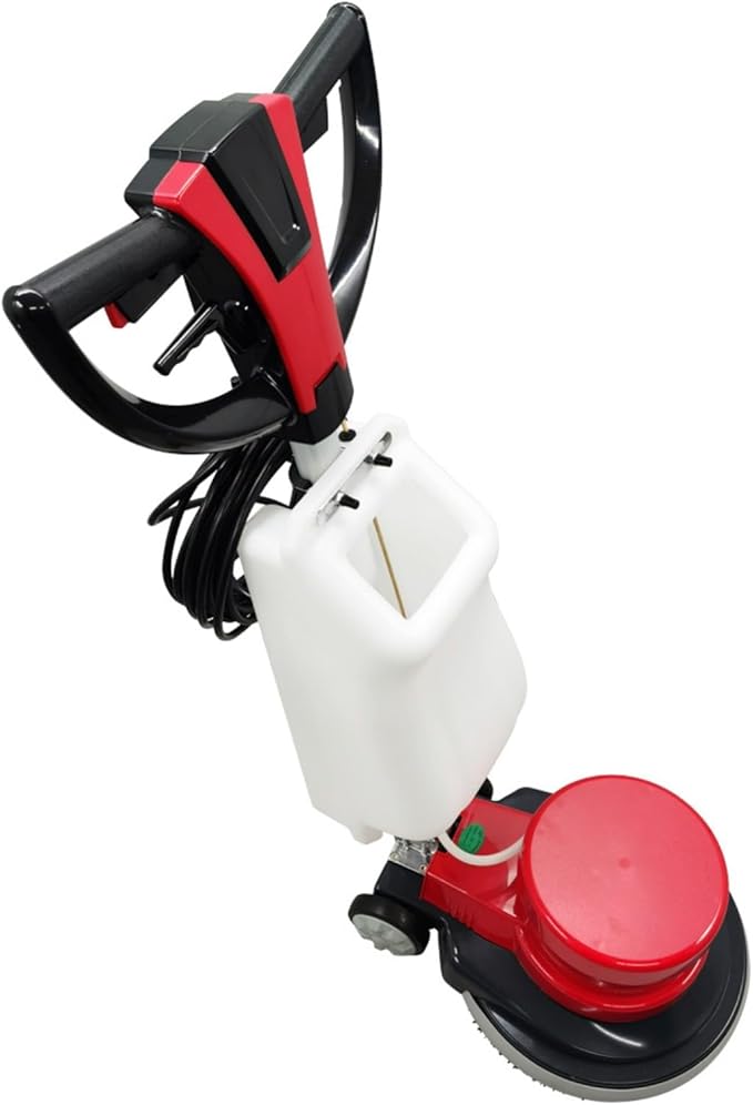 110V Floor Cleaning Machine, 17" Heavy Duty Multi-functional Floor Scrubber, Commercial and Industrial Scrubber Machine Red