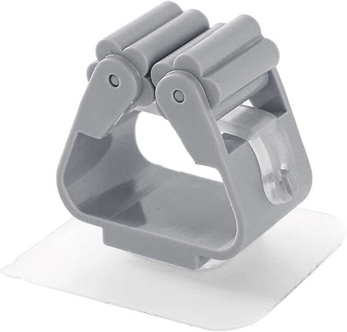 EVTSCAN 3pcs Mop and Broom Holder - Wall Mounted Broom Organizer Laundry Room Home Garden Garage Storage and Organization Rack(Gray)