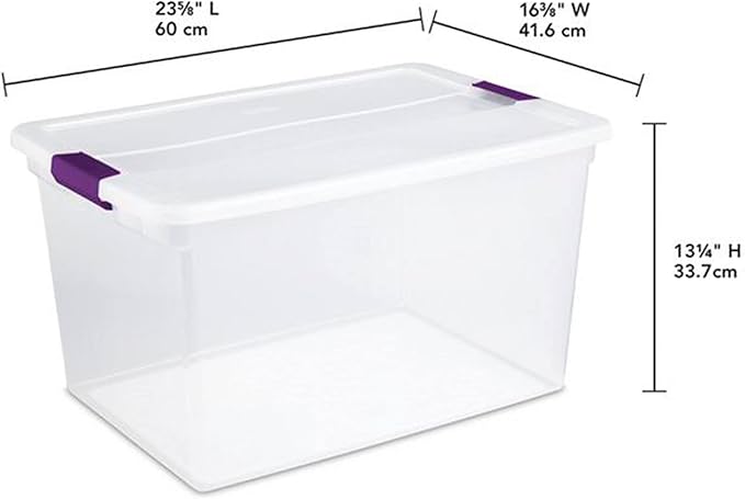 Sterilite 116 Quart and 66 Quart Multipurpose Ultra Storage Tote Box Storage Containers for Home or Office Organization, Clear, 4 Pack and 6 Pack