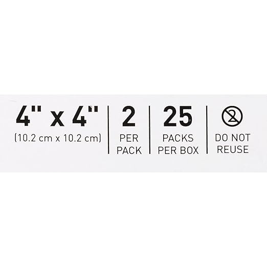 McKesson Premium Woven Gauze Sponges, Sterile, 12-Ply, USP Type VII, 100% Cotton, 4 in x 4 in, 2 per Pack, 25 Packs, 50 Total