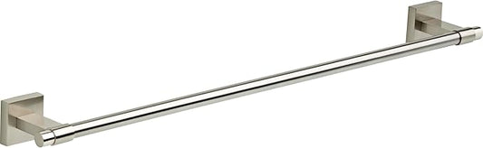 Franklin Brass Maxted (1-Pack) 24" Towel Rack for Bathroom, Satin Nickel Towel Bar for Bathroom Wall Towel Holder Rod Wall Mounted Bathroom Accessories MAX24-SN