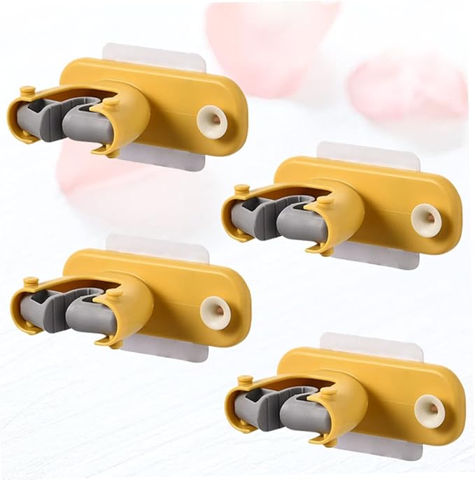 IMIKEYA 4pcs Hanging Broom Mop Storage Mounted Mop Holder Hook Rack for Home Cleaning Organizer