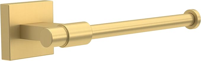 Franklin Brass Maxted (1-Pack) Toilet Paper Holder Modern Gold European Single Post Tissue Roll Rod, Organization & Storage, Wall Mounted Bathroom Accessories MAX51-MG