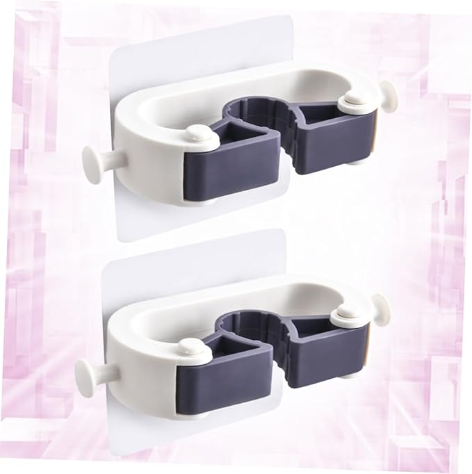 PRETYZOOM 2pcs Mop Broom Holder Wall-mounted Broom Organizer Floor Cleaner for Mopping Mop Bathroom Storage Rack