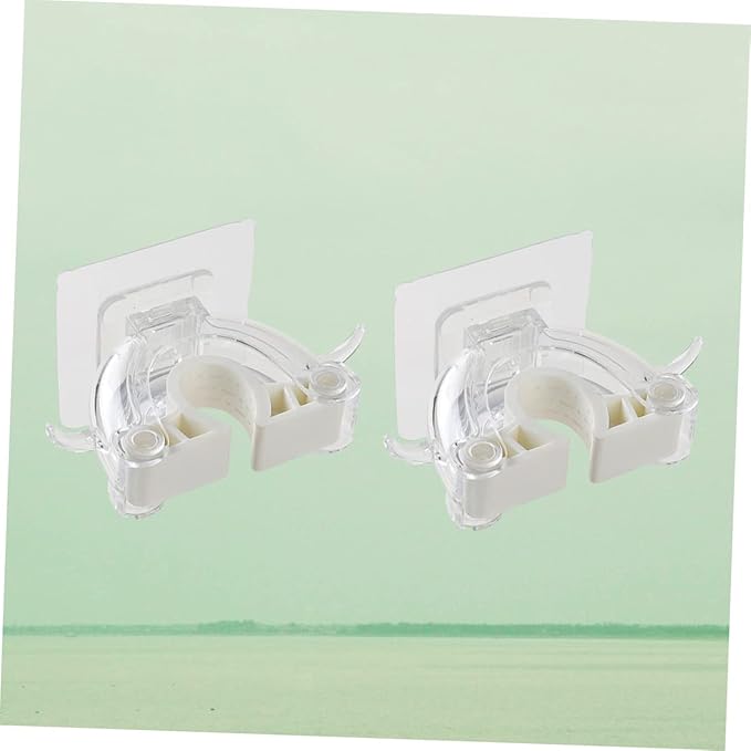 Garneck 4pcs Mop and Broom Holder Wall Mounted Mop Broom Hanger Clip Seamless Hook Home Organizer