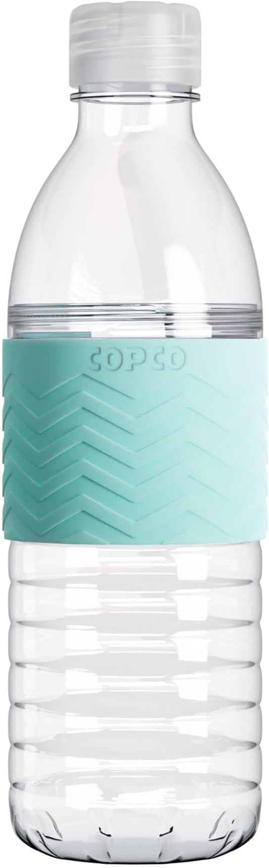 Copco Hydra 16.9 oz Water Bottle with Leak-Proof Lid - Tritan Reusable with Textured Grip Sleeve - BPA-Free, Shatter-Resistant, Dishwasher Safe for Travel, Gym, Work, Outdoors (Robins Egg Blue)