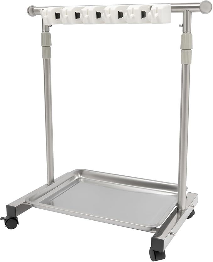 Broom Holder, Broom Rack Mop Rack Stand Cart, Stainless Steel Movable Floor Standing Cleaning Tool Rack, Cleaning Supplies Organizer for Schools, Hospitals, Factories, Hotels, Restaurant