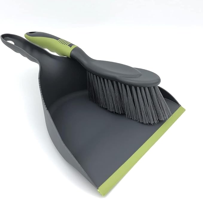 Dust pan Broom Dustpan Brush - Dust Pans with Brush, Hand Broom and Dustpan Set, Dustpan and Brush Set, Handheld Broom and Dustpan Set, Dustpan are Used to Clean, Floors, Tables, Animal Cages (3pcs)