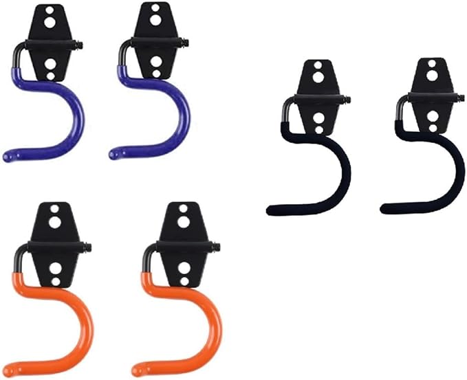 2PCS Garage Hook Heavy Duty Steel Garage Storage Hook, Heavy Duty Hook，Utility Hook and Broom and Mop Holder Wall Mount for Organizing Cleaning Tools, Mops, Garden Tools (S-Type) (Blue)