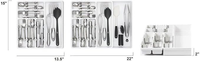 OXO Good Grips Large Expandable Utensil Organizer - White
