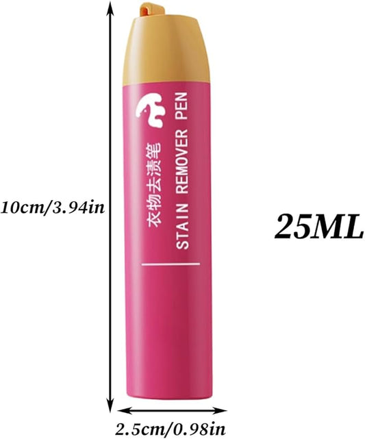 Quick Clean Stain Pen - Fabric Spot Remover, 25ml Travel Cleaning Products for Clothes, Purse Upholstery Couch Rug Mattress, Efficient Stain Removal with Compact Design, Home and Travel Use
