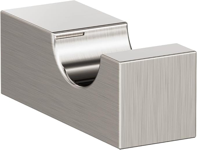 Amerock BH36080G10 | Brushed Nickel Single Robe Hook | 7/8 in. (22 mm) Length Towel Holder | Monument | Towel Hook for Bathroom | Bathroom Hardware | Bath Accessories