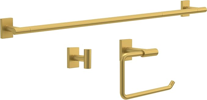 Franklin Brass Hartwell (1-Pack) Towel Hooks Satin Gold Single Bathroom Hooks Wall Mounted for Robes & Towels Hand Towel Hook Holder Kitchen, Bathroom Accessories HRT35-SG