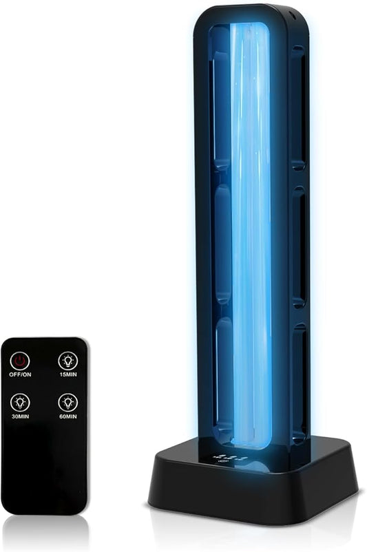 39W UV Light Sanitizer with Remote Control and 3 Timers – Ozone Free Home Disinfection Device, Kills Germs, Viruses, Mold and Dust Mites – Whole Room Ultraviolet Light for Home and Office