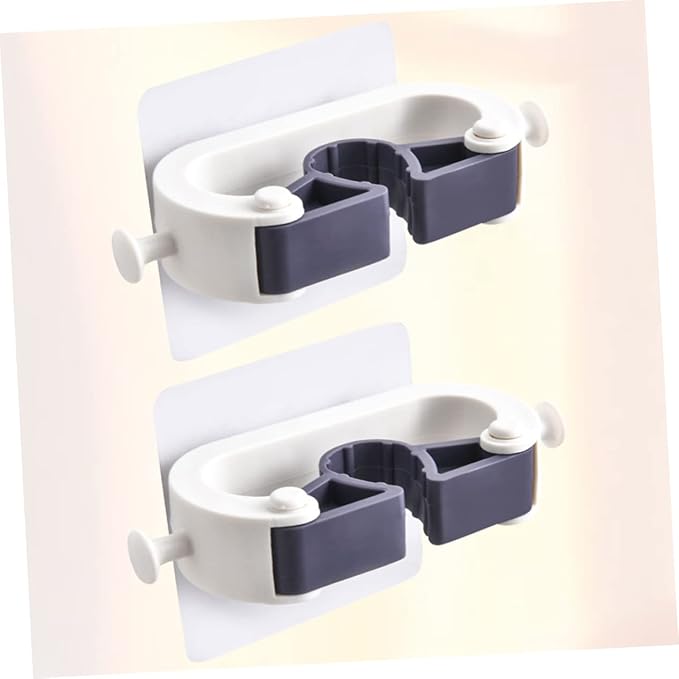 2pcs Mop Broom Holder Wall Mounted Mop Hanger Broom Organizer Cleaning for Home Sturdy