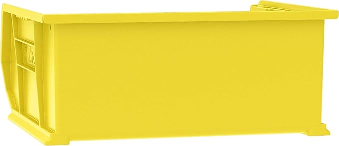 Akro-Mils 30250 AkroBins Plastic Storage Bins, Space-Saving Stackable Bins for Garage, Pantry, Craft Organization, 15-Inch x 16-Inch x 7-Inch, Yellow, 6-Pack