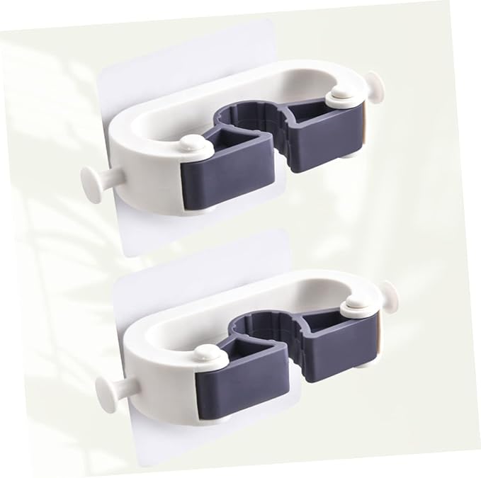 2pcs Mop Broom Holder Wall Mounted Mop Hanger Broom Organizer Cleaning for Home Sturdy