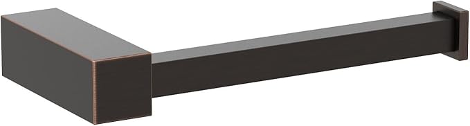 Amerock BH36081ORB | Oil Rubbed Bronze Single Post Toilet Paper Holder | 5-7/8 in. (149 mm) Length Toilet Tissue Holder | Monument | Bath Tissue Holder | Bathroom Hardware | Bath Accessories