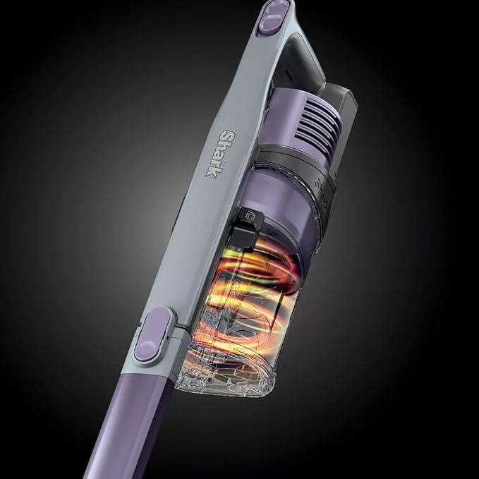 Shark IX141H Pet Cordless Stick Vacuum with Anti-Allergen Complete Seal, XL Dust Cup, LED Headlights, Removable Handheld, 40min Runtime, Grey/Purple, 7.5 lbs (Renewed)