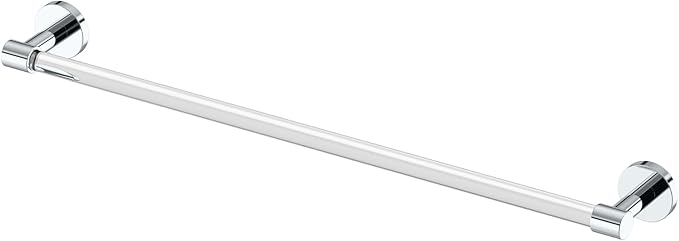 Gatco Clarion 24" L Towel Bar, Crystal-Clear Acrylic Chrome