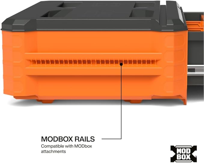 Klein Tools 54844MB MODbox Compact Single Drawer Box Full Width, Tool Storage Drawer with Ball Bearing Slides, Dividers Included, PVC Foam Mat