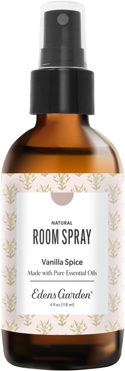 Edens Garden Vanilla Spice Aromatherapy Room Spray – Natural Essential Oil Air Freshener for Home, Fall & Holiday Season, Calming Long-Lasting Scent, 4 fl oz (118 ml)