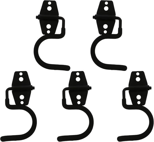 LIFKOME 5Pcs S-Type Wall Mounted Cleaning Tools Organizer Mop Broom Holder Wall Mounted Garage Tool Organizer (Black)