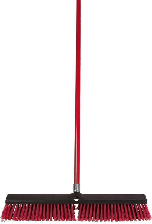 Large 24'' Multi-Surface Push Broom with Alloy Handle