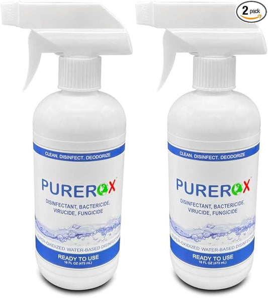 disinfectant (16oz, 2pk) Eliminate 99.9999% MRSA, Norovirus, Viruses, Fungus, Bacteria. Hospital Grade. Safe for Use Anywhere. No residue. Suitable for All Surfaces.