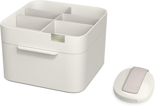 Joseph Joseph Make Me Up Compact Mirror & Cosmetic Organiser Set, Light Blue