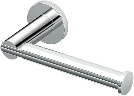 Gatco 4683 Channel, European Toilet Tissue Holder, Chrome | Wall Mounted Single Post 6.63" W Euro Style Toilet Paper Holder for Bathroom