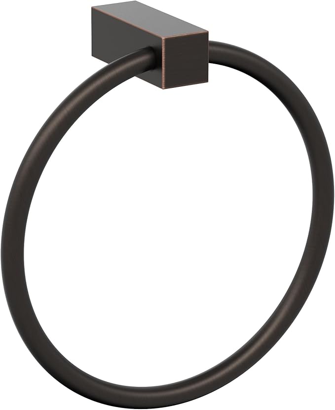 Amerock BH36082ORB | Oil Rubbed Bronze Towel Bar | 6-1/2 in (165 mm) Length Towel Holder | Monument | Hand Towel Holder for Bathroom Wall | Small Kitchen Towel Holder | Bath Accessories